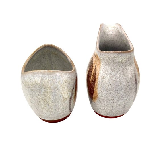 Hand Painted Ceramic Creamer & Sugar Set with Abstract Design MCM Design - Picture 4 of 7